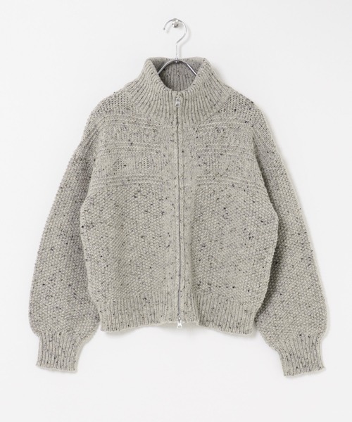 URBAN RESEARCH Sonny Label(アーバンリサーチサニーレーベル)の「ウールネップジップニットブルゾン(ニット/セーター・レディース・グレー/アイボリー・FREE)」の21枚目の写真