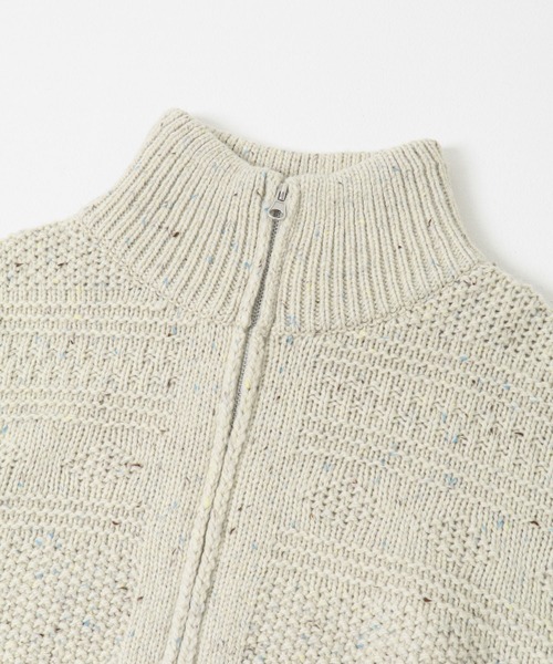 URBAN RESEARCH Sonny Label(アーバンリサーチサニーレーベル)の「ウールネップジップニットブルゾン(ニット/セーター・レディース・グレー/アイボリー・FREE)」の6枚目の写真