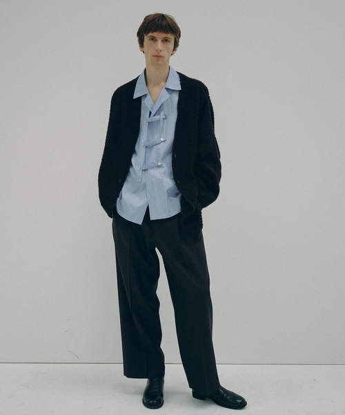 EDIFICE（エディフィス）の「Hedie.+ 4tabs Stripe Shirt（シャツ/ブラウス・メンズ・サックスブルー・2/3）」の3枚目の写真