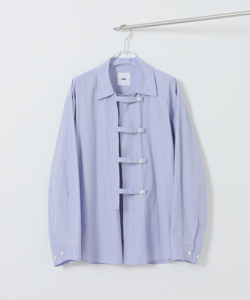 EDIFICE（エディフィス）の「Hedie.+ 4tabs Stripe Shirt（シャツ/ブラウス・メンズ・サックスブルー・2/3）」の5枚目の写真