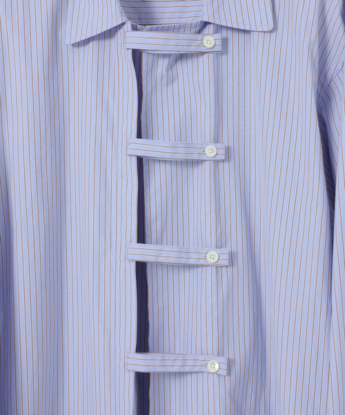 EDIFICE（エディフィス）の「Hedie.+ 4tabs Stripe Shirt（シャツ/ブラウス・メンズ・サックスブルー・2/3）」の7枚目の写真