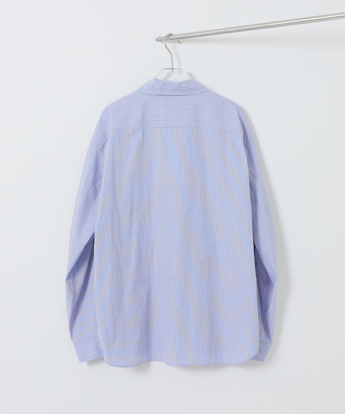 EDIFICE（エディフィス）の「Hedie.+ 4tabs Stripe Shirt（シャツ/ブラウス・メンズ・サックスブルー・2/3）」の8枚目の写真