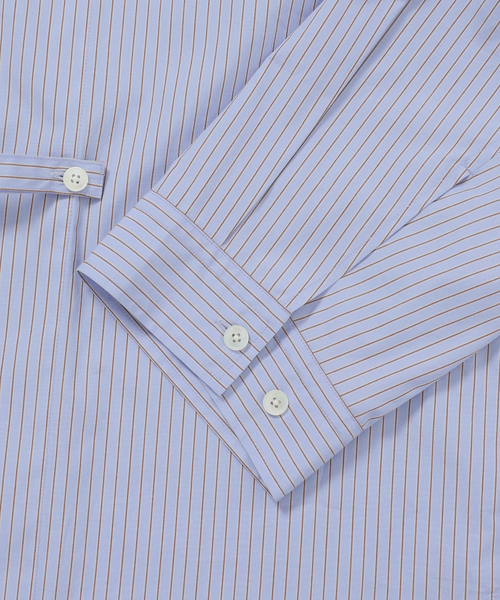 EDIFICE（エディフィス）の「Hedie.+ 4tabs Stripe Shirt（シャツ/ブラウス・メンズ・サックスブルー・2/3）」の9枚目の写真