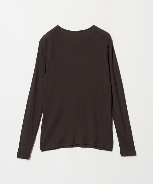 UNITED ARROWS(ユナイテッドアローズ)の「コットン テレコ クルーネック カットソー(Tシャツ/カットソー・レディース・ダークブラウン/ホワイト/ブラック/オレンジ・FREE)」の3枚目の写真