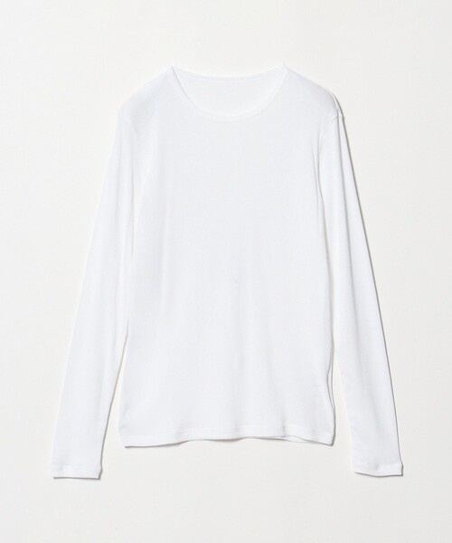 UNITED ARROWS(ユナイテッドアローズ)の「コットン テレコ クルーネック カットソー(Tシャツ/カットソー・レディース・ダークブラウン/ホワイト/ブラック/オレンジ・FREE)」の2枚目の写真