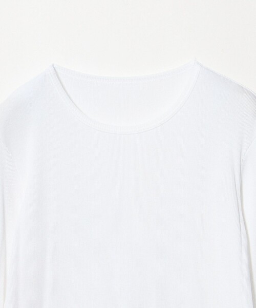 UNITED ARROWS(ユナイテッドアローズ)の「コットン テレコ クルーネック カットソー(Tシャツ/カットソー・レディース・ダークブラウン/ホワイト/ブラック/オレンジ・FREE)」の5枚目の写真