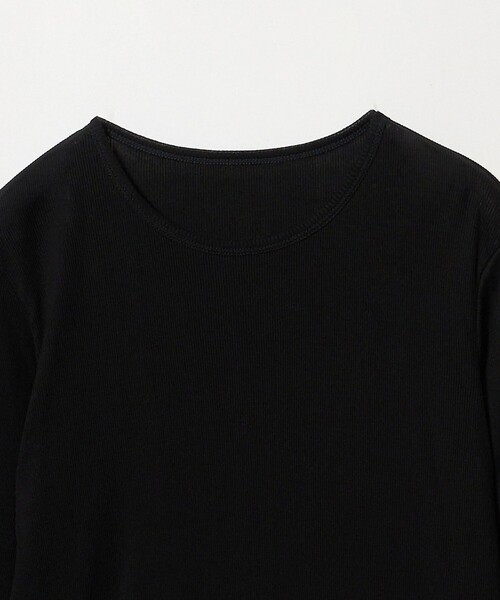 UNITED ARROWS(ユナイテッドアローズ)の「コットン テレコ クルーネック カットソー(Tシャツ/カットソー・レディース・ダークブラウン/ホワイト/ブラック/オレンジ・FREE)」の7枚目の写真