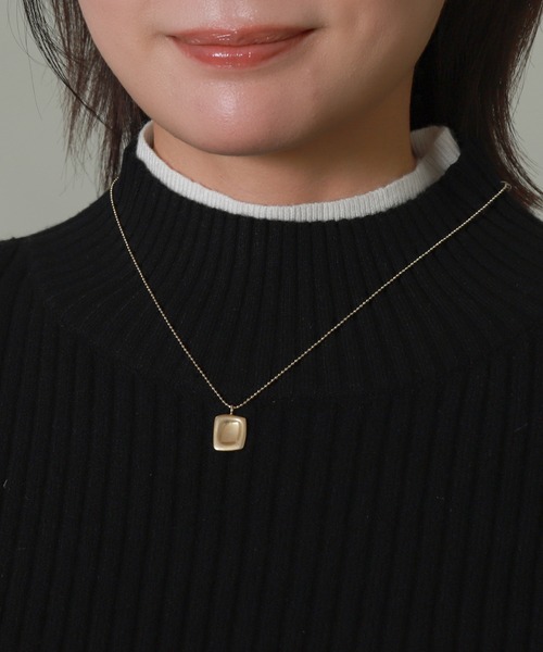 libelle more（リベル モア）の「配色レイヤード風モックネックニット（ニット/セーター・レディース・ブラック/杢グレー/オフホワイト/サックスブルー・M/L）」の15枚目の写真