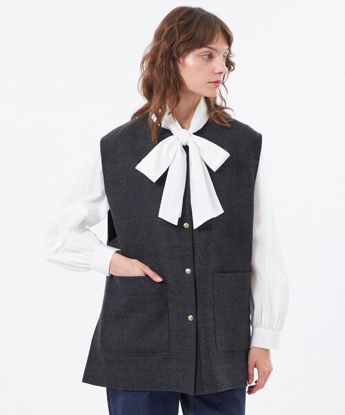 MACKINTOSH PHILOSOPHY(マッキントッシュ フィロソフィー)の「【IVENREY GILET(イベンリージレ)】(その他アウター・レディース・ブラック/ブラウン・38)」の3枚目の写真
