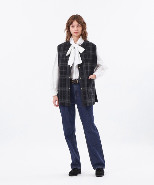 MACKINTOSH PHILOSOPHY(マッキントッシュ フィロソフィー)の「【IVENREY GILET(イベンリージレ)】(その他アウター・レディース・ブラック/ブラウン・38)」の4枚目の写真