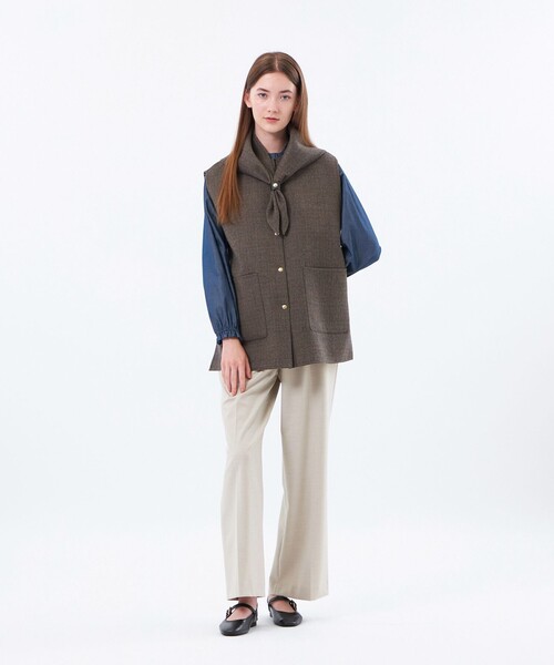 MACKINTOSH PHILOSOPHY(マッキントッシュ フィロソフィー)の「【IVENREY GILET(イベンリージレ)】(その他アウター・レディース・ブラック/ブラウン・38)」の8枚目の写真