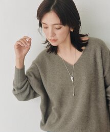 ヘアリーウール片畦Vネックニット(秋服/冬服)