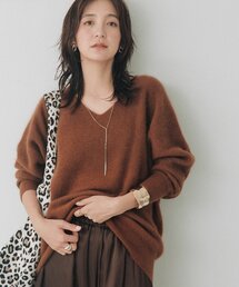 ヘアリーウール片畦Vネックニット(秋服/冬服)