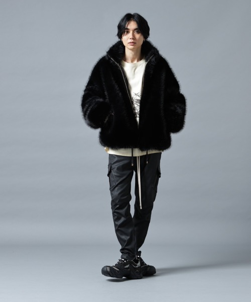 DANKE SCHON（ダンケシェーン）の「DankeSchon/ダンケシェーン/ECO FUR STAND BLOUSON（ブルゾン・メンズ・グレー/ブラック・L/M）」の5枚目の写真