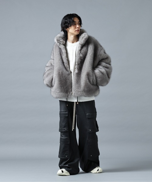 DANKE SCHON（ダンケシェーン）の「DankeSchon/ダンケシェーン/ECO FUR STAND BLOUSON（ブルゾン・メンズ・グレー/ブラック・L/M）」の10枚目の写真