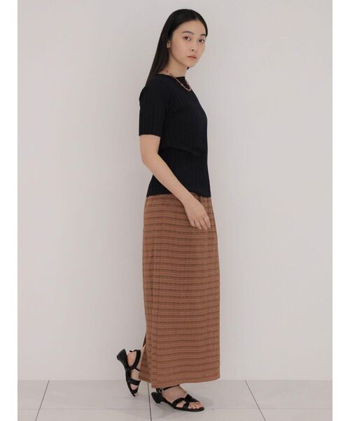 FIKA.(フィーカ)の「Glitter rib knit top(ニット/セーター・レディース・ブラック/オレンジ系3/シルバー・MEDIUM)」の20枚目の写真