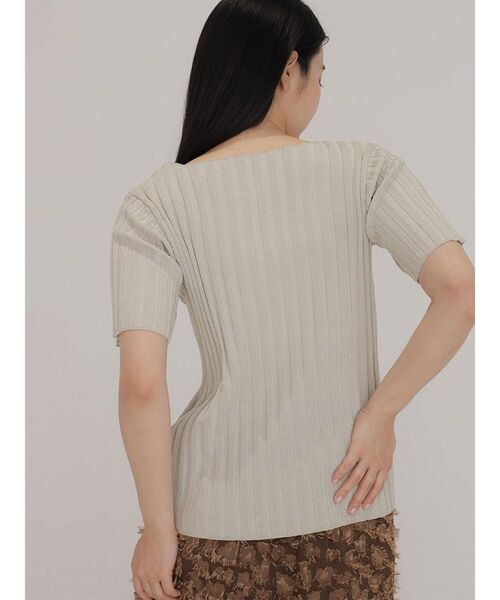 FIKA.(フィーカ)の「Glitter rib knit top(ニット/セーター・レディース・ブラック/オレンジ系3/シルバー・MEDIUM)」の12枚目の写真
