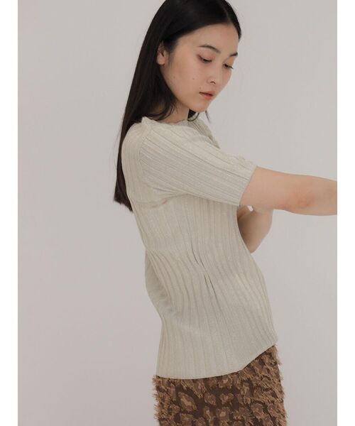 FIKA.(フィーカ)の「Glitter rib knit top(ニット/セーター・レディース・ブラック/オレンジ系3/シルバー・MEDIUM)」の13枚目の写真