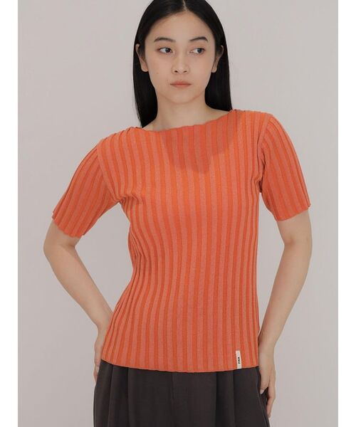 FIKA.(フィーカ)の「Glitter rib knit top(ニット/セーター・レディース・ブラック/オレンジ系3/シルバー・MEDIUM)」の14枚目の写真