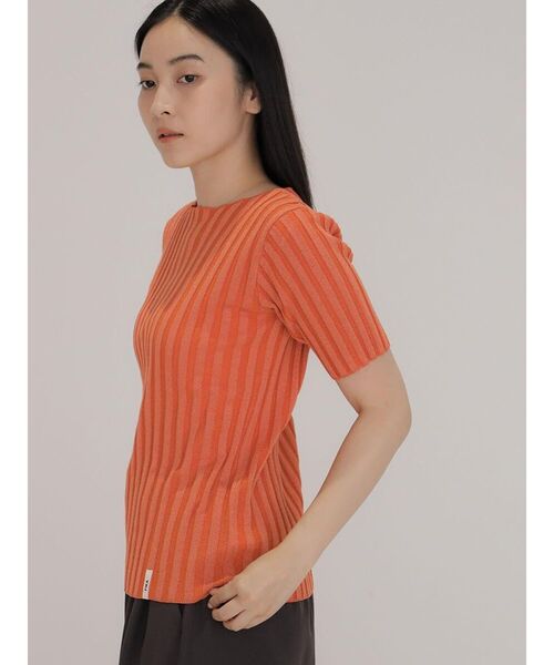 FIKA.(フィーカ)の「Glitter rib knit top(ニット/セーター・レディース・ブラック/オレンジ系3/シルバー・MEDIUM)」の15枚目の写真