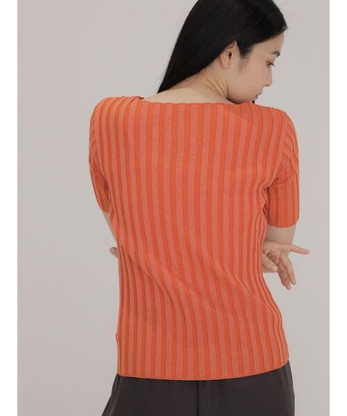 FIKA.(フィーカ)の「Glitter rib knit top(ニット/セーター・レディース・ブラック/オレンジ系3/シルバー・MEDIUM)」の16枚目の写真