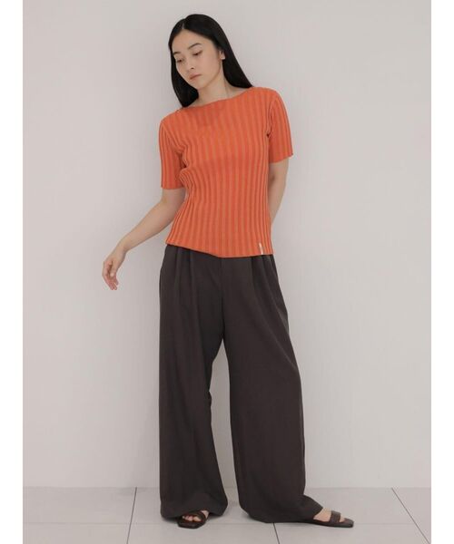 FIKA.(フィーカ)の「Glitter rib knit top(ニット/セーター・レディース・ブラック/オレンジ系3/シルバー・MEDIUM)」の6枚目の写真
