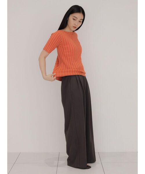 FIKA.(フィーカ)の「Glitter rib knit top(ニット/セーター・レディース・ブラック/オレンジ系3/シルバー・MEDIUM)」の7枚目の写真