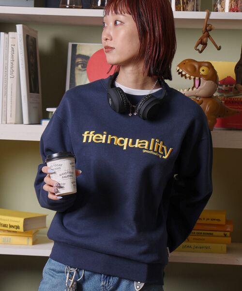 FFEIN(フェイン)の「*新色追加【FFEIN(フェイン)】ヘビーウエイトセンターデカロゴ3D刺繍スウェット / スウェット トレーナー 刺繍 裏起毛 クルーネック ワンポイント(スウェット・メンズ・グリーン/ブラウン/ネイビー/ブラック/アッシュグレー/ホワイト/バーガンディー・SMALL/MEDIUM/LARGE)」の7枚目の写真