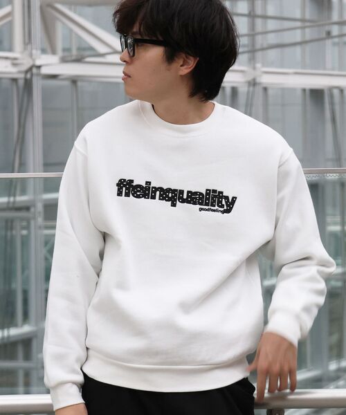 FFEIN(フェイン)の「*新色追加【FFEIN(フェイン)】ヘビーウエイトセンターデカロゴ3D刺繍スウェット / スウェット トレーナー 刺繍 裏起毛 クルーネック ワンポイント(スウェット・メンズ・グリーン/ブラウン/ネイビー/ブラック/アッシュグレー/ホワイト/バーガンディー・SMALL/MEDIUM/LARGE)」の2枚目の写真