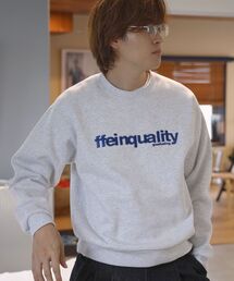 *新色追加【FFEIN(フェイン)】ヘビーウエイトセンターデカロゴ3D刺繍スウェット / スウェット トレーナー 刺繍 裏起毛 クルーネック ワンポイント