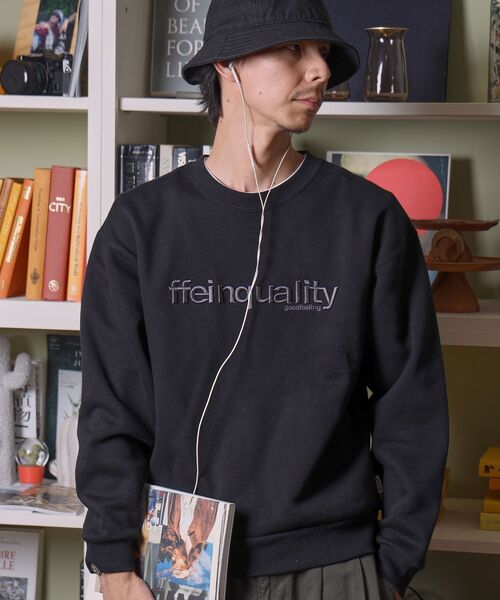 FFEIN(フェイン)の「*新色追加【FFEIN(フェイン)】ヘビーウエイトセンターデカロゴ3D刺繍スウェット / スウェット トレーナー 刺繍 裏起毛 クルーネック ワンポイント(スウェット・メンズ・グリーン/ブラウン/ネイビー/ブラック/アッシュグレー/ホワイト/バーガンディー・SMALL/MEDIUM/LARGE)」の3枚目の写真