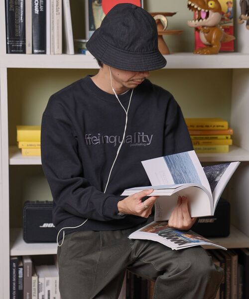 FFEIN(フェイン)の「*新色追加【FFEIN(フェイン)】ヘビーウエイトセンターデカロゴ3D刺繍スウェット / スウェット トレーナー 刺繍 裏起毛 クルーネック ワンポイント(スウェット・メンズ・グリーン/ブラウン/ネイビー/ブラック/アッシュグレー/ホワイト/バーガンディー・SMALL/MEDIUM/LARGE)」の11枚目の写真