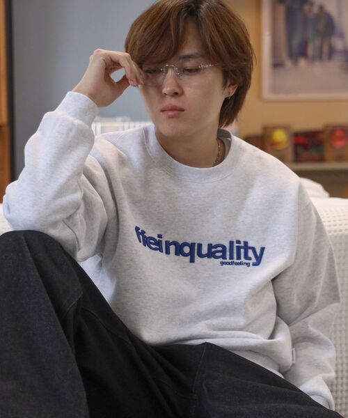 FFEIN(フェイン)の「*新色追加【FFEIN(フェイン)】ヘビーウエイトセンターデカロゴ3D刺繍スウェット / スウェット トレーナー 刺繍 裏起毛 クルーネック ワンポイント(スウェット・メンズ・グリーン/ブラウン/ネイビー/ブラック/アッシュグレー/ホワイト/バーガンディー・SMALL/MEDIUM/LARGE)」の17枚目の写真