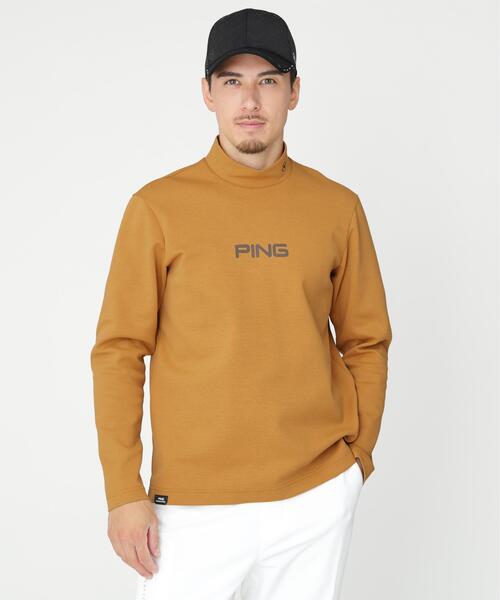 PING(ピン)の「【PING APPAREL】ANSERプリントストレッチダンボール長袖ハイネックシャツ (MENS)(Tシャツ/カットソー・メンズ・ベージュ/ホワイト/ネイビー・M/LL/L/LL1)」の2枚目の写真