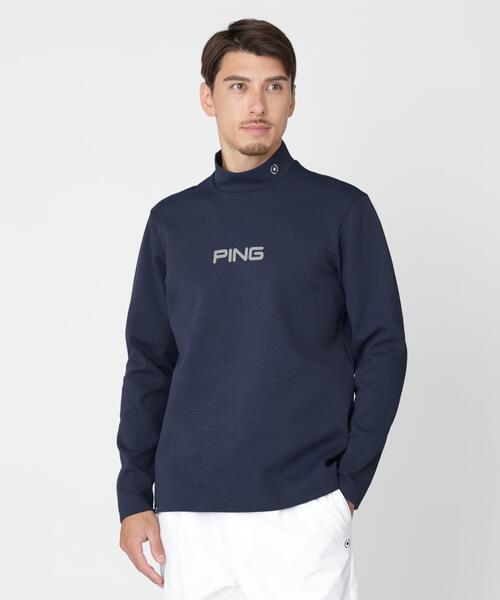 PING(ピン)の「【PING APPAREL】ANSERプリントストレッチダンボール長袖ハイネックシャツ (MENS)(Tシャツ/カットソー・メンズ・ベージュ/ホワイト/ネイビー・M/LL/L/LL1)」の3枚目の写真