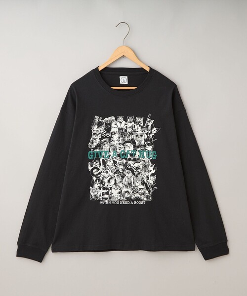 coen(コーエン)の「【WEB限定】アニマルプリントロングスリーブTシャツ(Tシャツ/カットソー・メンズ・ブラック/その他2/その他1/ホワイト・L/M)」の1枚目の写真