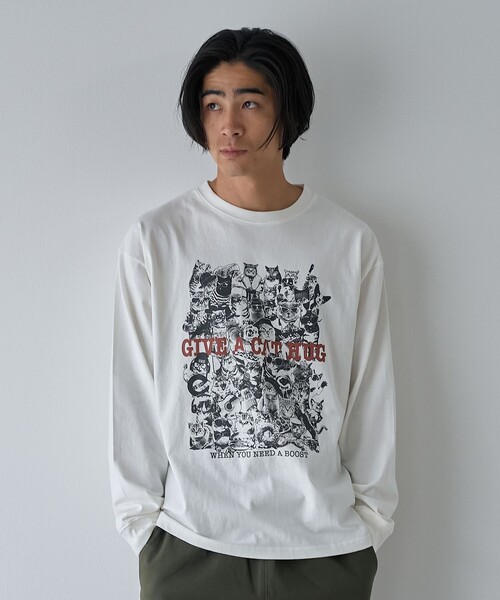 coen(コーエン)の「【WEB限定】アニマルプリントロングスリーブTシャツ(Tシャツ/カットソー・メンズ・ブラック/その他2/その他1/ホワイト・L/M)」の15枚目の写真