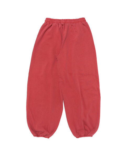 CARGOBROS FOR WOMAN(カーゴブロスフォーウィメン)の「ヴィンテージダメージ加工 PIGMENT ジョガーパンツ(レッド)(スウェットパンツ・レディース・その他・FREE)」の2枚目の写真