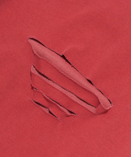 CARGOBROS FOR WOMAN(カーゴブロスフォーウィメン)の「ヴィンテージダメージ加工 PIGMENT ジョガーパンツ(レッド)(スウェットパンツ・レディース・その他・FREE)」の5枚目の写真