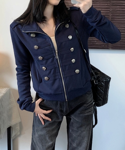 FLINEA(フリネア)の「ナポレオンジャケット(その他アウター・レディース・ネイビー/グレー/ブラック・S/M/L)」の13枚目の写真