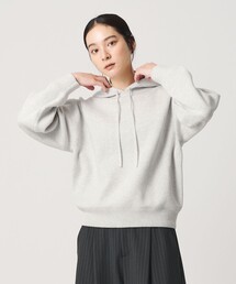 コットンウールブレンド ソリッド＆ボーダーニットフーディ ウォッシャブル