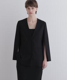LE PHIL｜ルフィル（レディース）のノーカラージャケット（ブラック