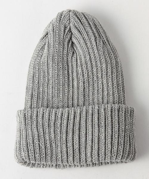 Another Edition（アナザーエディション）の「リブニットキャップ/AEBC LIB A/C Knit CAP◆（ニットキャップ/ビーニー・レディース・オフホワイト/ブラック/グレー/ピンク/ライム・FREE）」の3枚目の写真