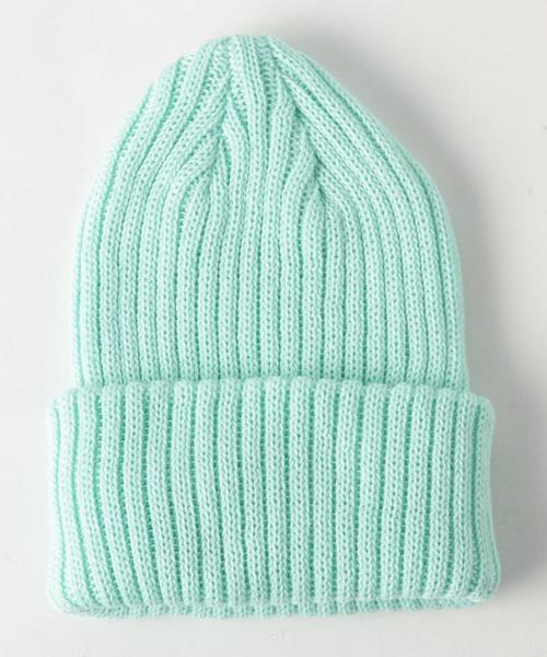 Another Edition（アナザーエディション）の「リブニットキャップ/AEBC LIB A/C Knit CAP◆（ニットキャップ/ビーニー・レディース・オフホワイト/ブラック/グレー/ピンク/ライム・FREE）」の4枚目の写真