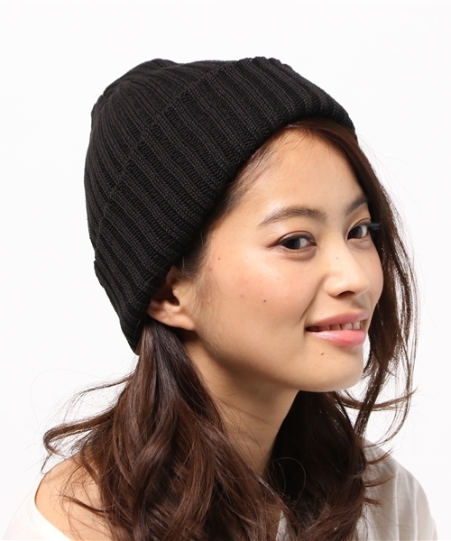 Another Edition（アナザーエディション）の「リブニットキャップ/AEBC LIB A/C Knit CAP◆（ニットキャップ/ビーニー・レディース・オフホワイト/ブラック/グレー/ピンク/ライム・FREE）」の9枚目の写真