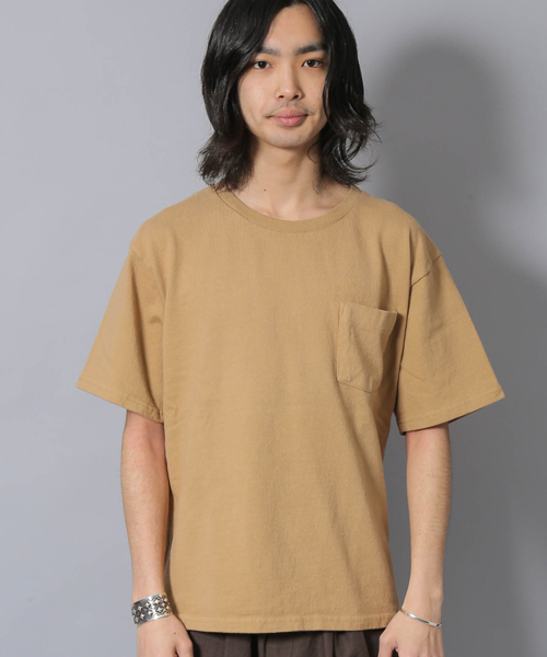 Velva Sheen（ベルバシーン）の「VELVA SHEEN ヴェルバ シーン 別注 ビックシルエット 半袖 ポケット Tシャツ（Tシャツ/カットソー・メンズ・ネイビー/キャメル/ホワイト・MEDIUM/SMALL/LARGE）」の20枚目の写真