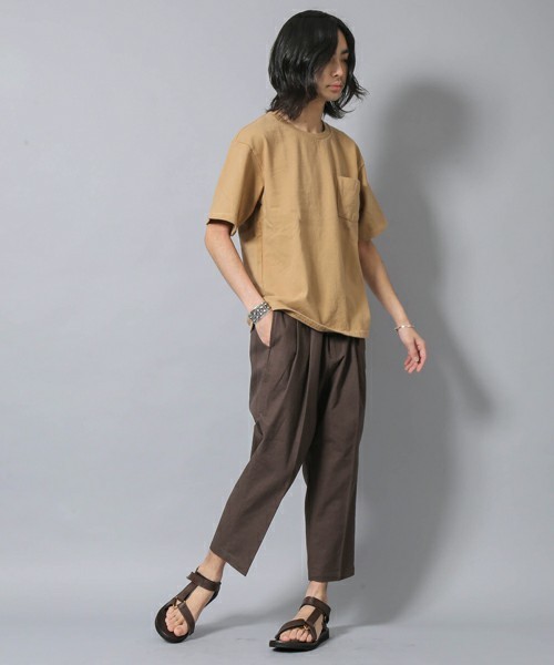 Velva Sheen（ベルバシーン）の「VELVA SHEEN ヴェルバ シーン 別注 ビックシルエット 半袖 ポケット Tシャツ（Tシャツ/カットソー・メンズ・ネイビー/キャメル/ホワイト・MEDIUM/SMALL/LARGE）」の7枚目の写真