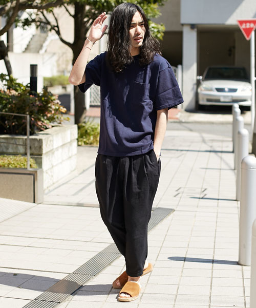 Velva Sheen（ベルバシーン）の「VELVA SHEEN ヴェルバ シーン 別注 ビックシルエット 半袖 ポケット Tシャツ（Tシャツ/カットソー・メンズ・ネイビー/キャメル/ホワイト・MEDIUM/SMALL/LARGE）」の4枚目の写真