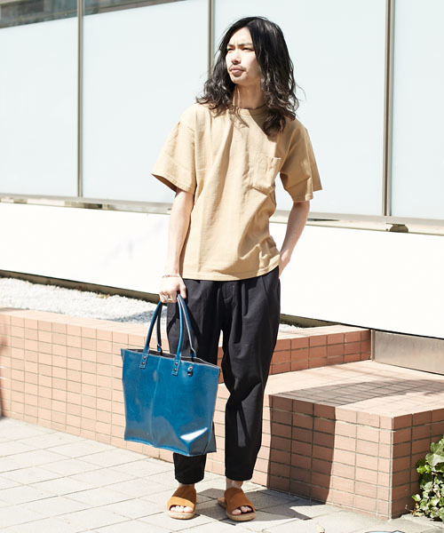 Velva Sheen（ベルバシーン）の「VELVA SHEEN ヴェルバ シーン 別注 ビックシルエット 半袖 ポケット Tシャツ（Tシャツ/カットソー・メンズ・ネイビー/キャメル/ホワイト・MEDIUM/SMALL/LARGE）」の5枚目の写真