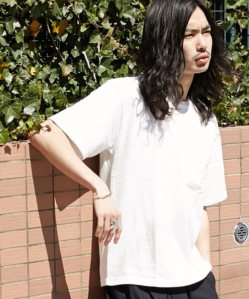 Velva Sheen（ベルバシーン）の「VELVA SHEEN ヴェルバ シーン 別注 ビックシルエット 半袖 ポケット Tシャツ（Tシャツ/カットソー・メンズ・ネイビー/キャメル/ホワイト・MEDIUM/SMALL/LARGE）」の10枚目の写真